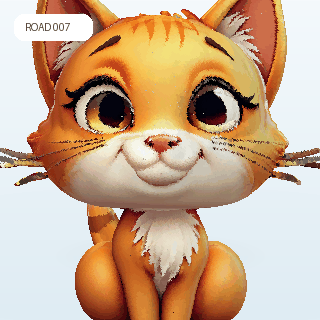 Cat generated by ROAD rotating 360 degrees