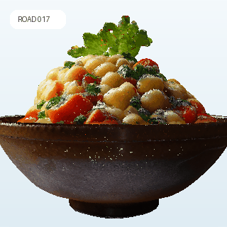 Food bowl generated by ROAD rotating 360 degrees